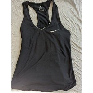Nike Dri Fit Black Tank Athletic Top Small Racerback